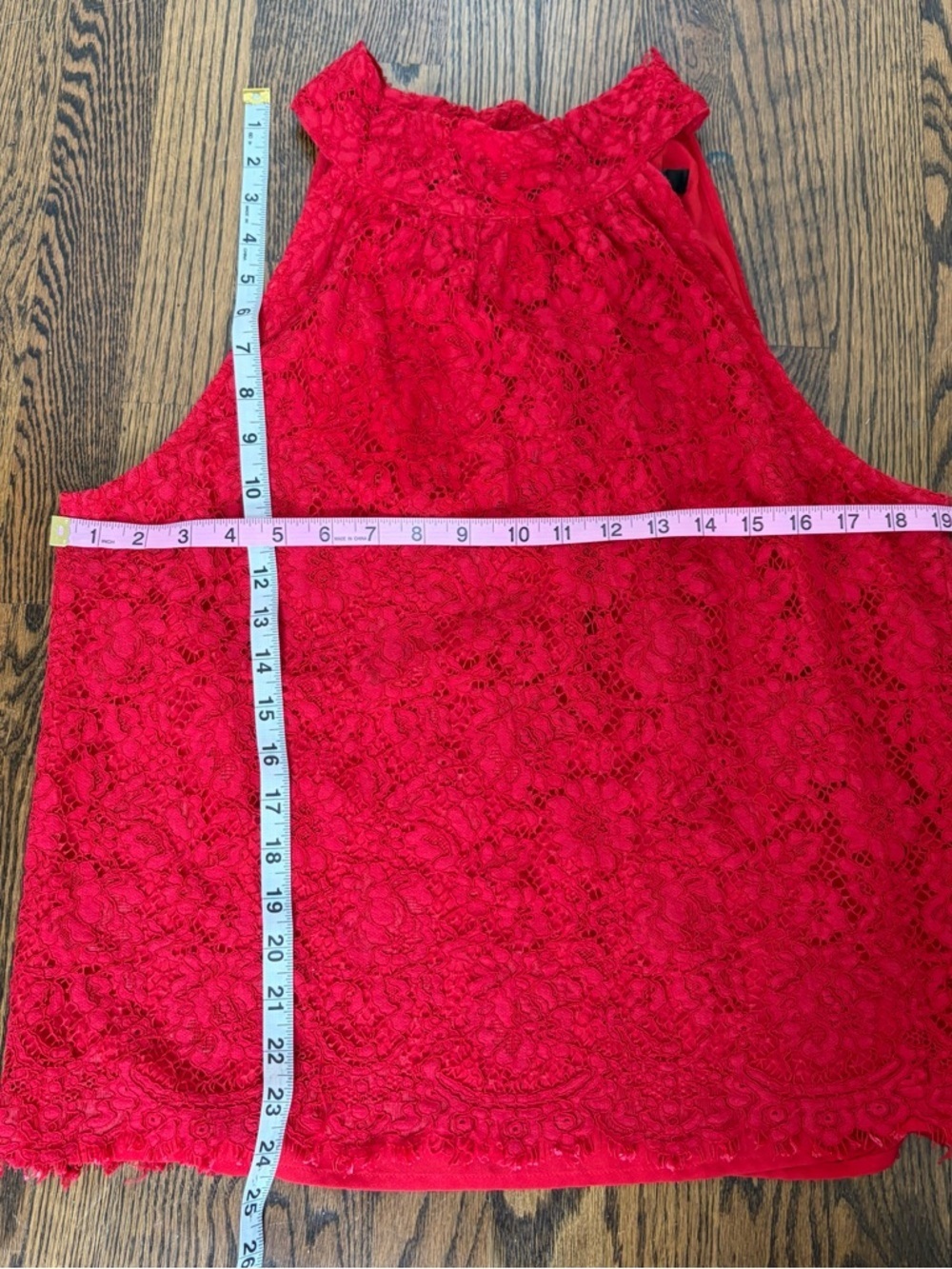 J. Crew Red Lace Sleeveless Top M - Picture 8 of 8